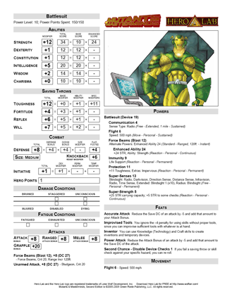 Mutants and Masterminds (2nd Ed) Character Sheets Xurth.com